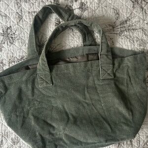 Urban Outfitters Green Corduroy tote bag